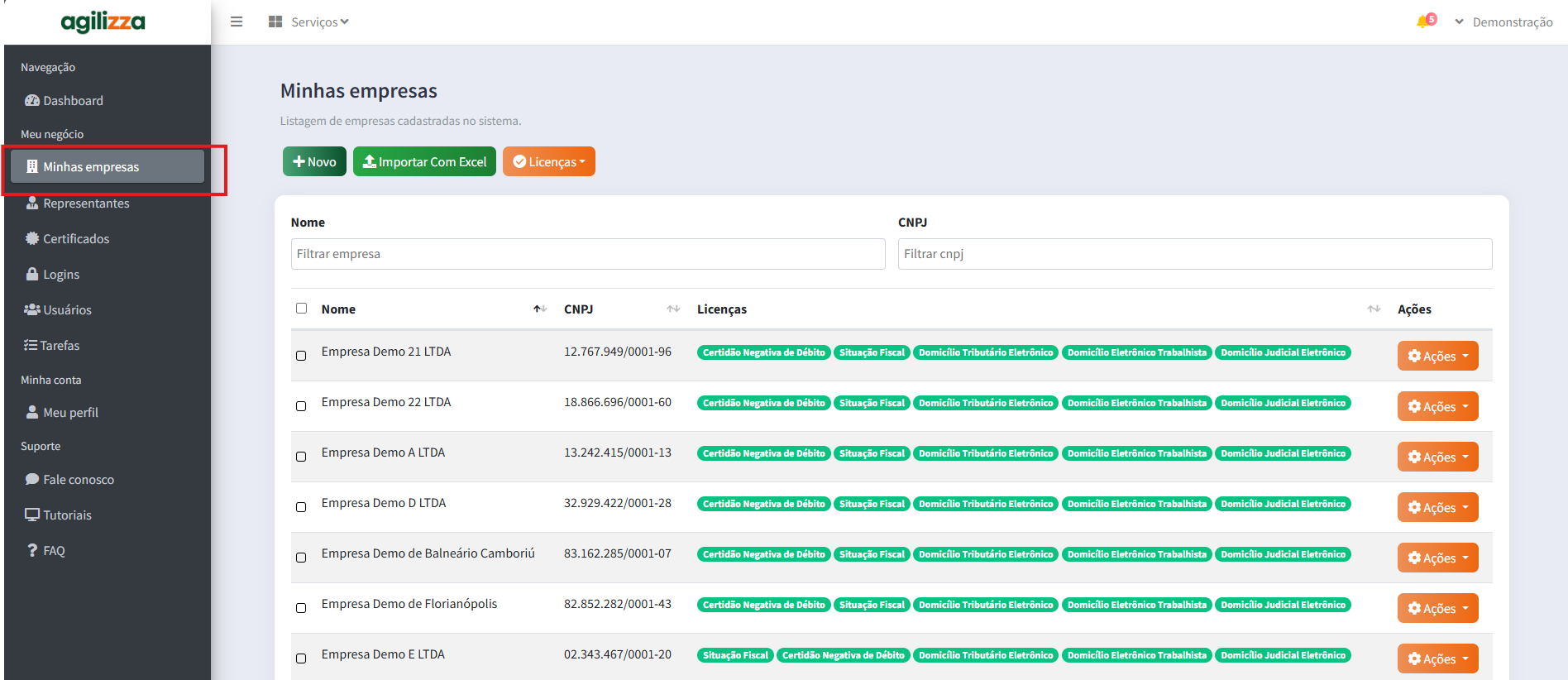 Formulário de dados do outorgado